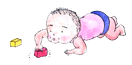 あかちゃんの積み木遊び-babycom