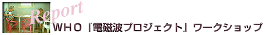 ＷＨＯの電磁波プロジェクトのワークショップ