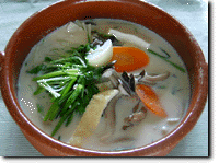 野菜の豆乳スープ仕立て